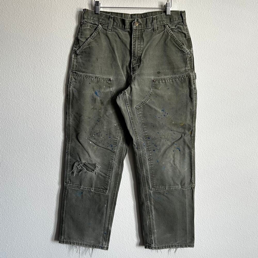 Carhartt B136 MOS green double knee work wear carpenter pants